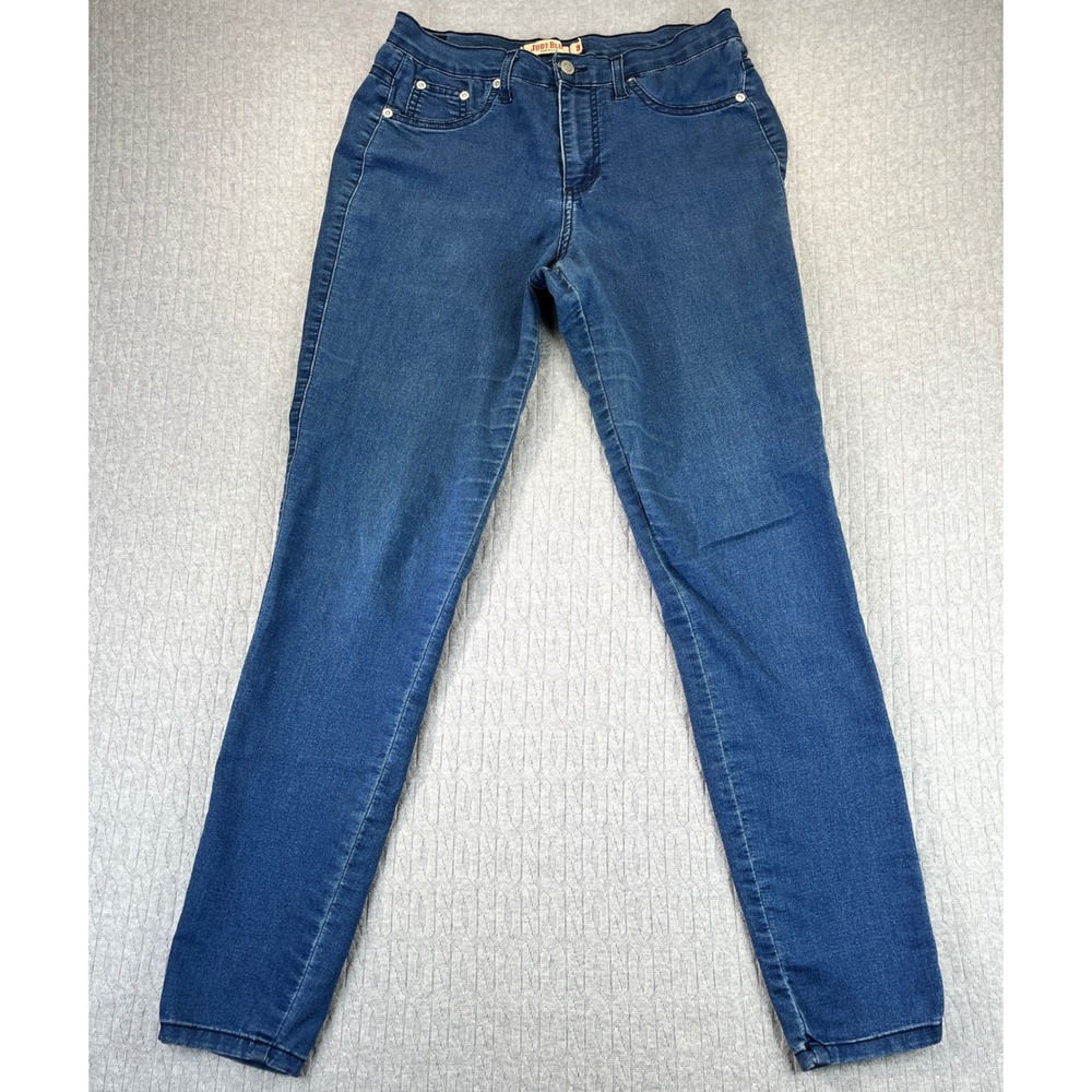 vintage Judy Blue Slim Fit stretch women 9/29X30 high rise USA Dark Wash Pants - Picture 2 of 9